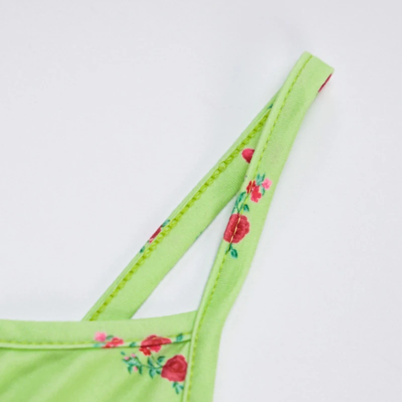 Летний женский сексуальный жилет с цветочным принтом и открытой спиной