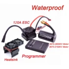 Водонепроницаемый бесщеточный двигатель 3660 3300кв3800кв и 3670 2150кв2650кв 80A120A, бесщеточный ESC Комбинированный набор для 18 RC Car