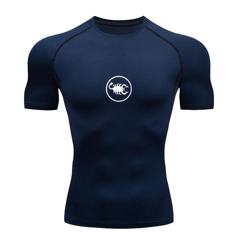 

Mens Jerseys Fitness Sports Cycling Exercise Training Print T-shirt Compression Rashguard T Shirt Gym Running Jogging Men Shirts