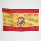 Флаг Испании, бордовый крест и щит морской пехоты, армия Испании, полиэстер 100D, 3x5 футов, 90x150 см, баннер