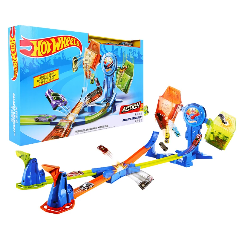 Hot Wheels FRH34 балансировочный разрывной Игровой Набор гоночный трек с 3 автомобилями