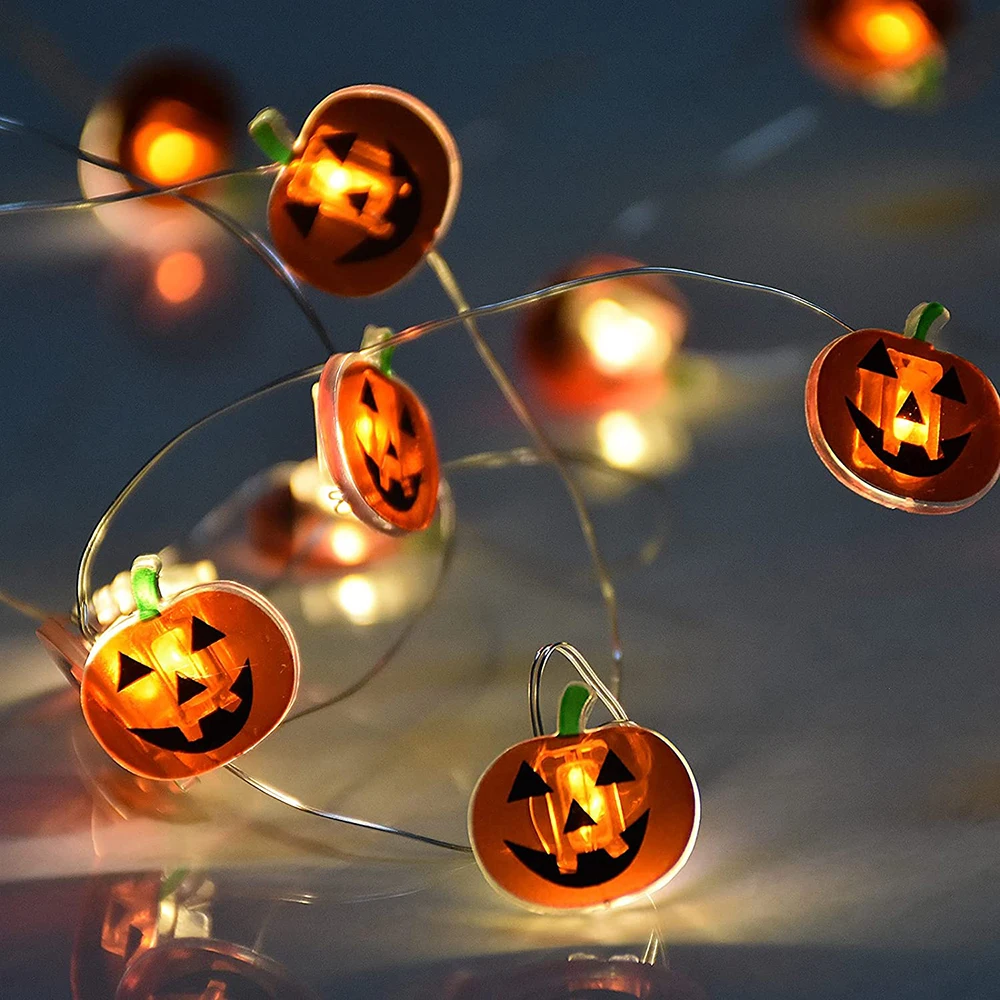 

Halloween Decoration LED Pumpkin Lights String 20 LEDs Battery Powered Indoor Outdoor Festival Bar Party Halloween Decoration