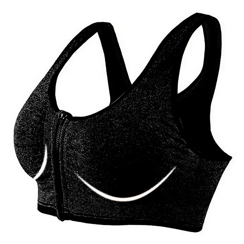 Женский спортивный бюстгальтер на молнии SFIT размера плюс 5XL дышащий Топ пуш-ап