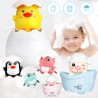 Baby Shower игрушки для ванной для детей милый утиный пингвин яйцо водные игрушки спрей спринклерной Ванная комната дождевания лягушка плавательный бассейн игрушки подарок