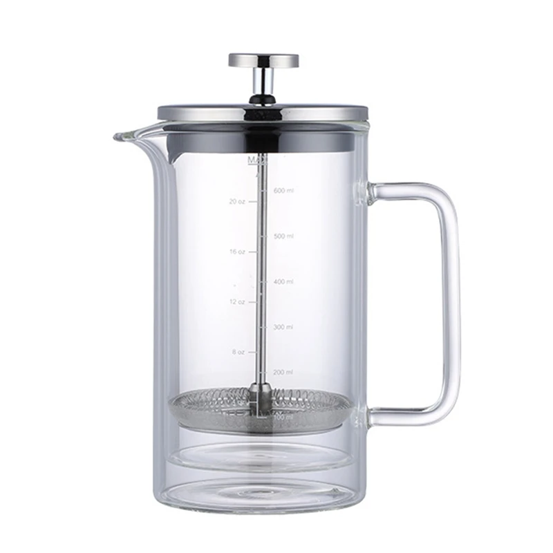 

Stainless Steel Coffee French Press,with Filter Screens,Coffee Press for Home Kitchen/Office&Coffee maker,600ML
