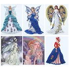 Наборы для алмазной живописи для взрослых, DIY 5D платье с крыльями ангела, дамские Стразы особой формы с частичным сверлом, искусство рукоделия