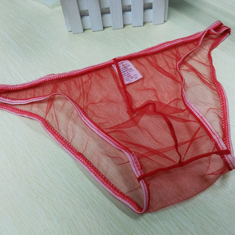 Прозрачные сексуальные мужские трусики мягкие дышащие сетчатые прозрачные