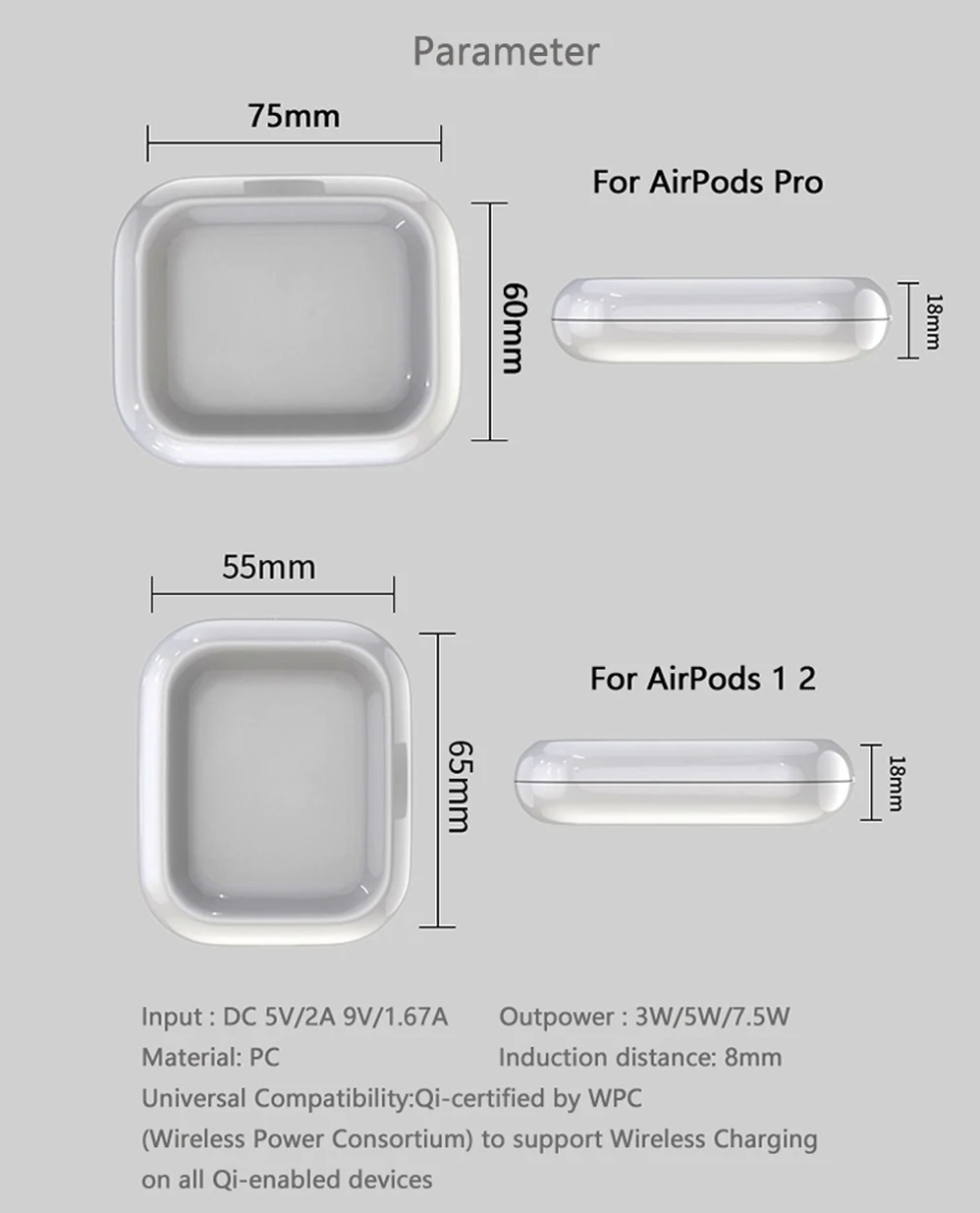 Быстрое беспроводное зарядное устройство док-станция для Apple Airpods 2 3 AirPods Pro iPhone 8Plus X XS XR Xs 11 макс. гарнитура Быстрая зарядка коврик