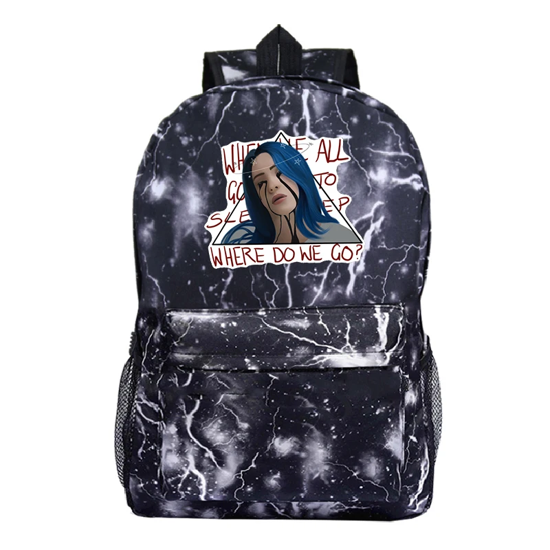 Plecak DJ Singer школьный Billie Eilish рюкзак и сумка A Dos Bad Gay Bookbag Bolso Mujer школьные сумки для девочек-подростков на молнии 8