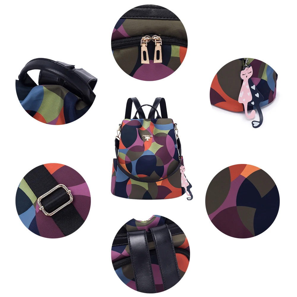 Women Backpack Fashion High Quality Waterproof Oxford Anti-theft Famous Brand Ladies Large Capacity 2019 | Багаж и сумки