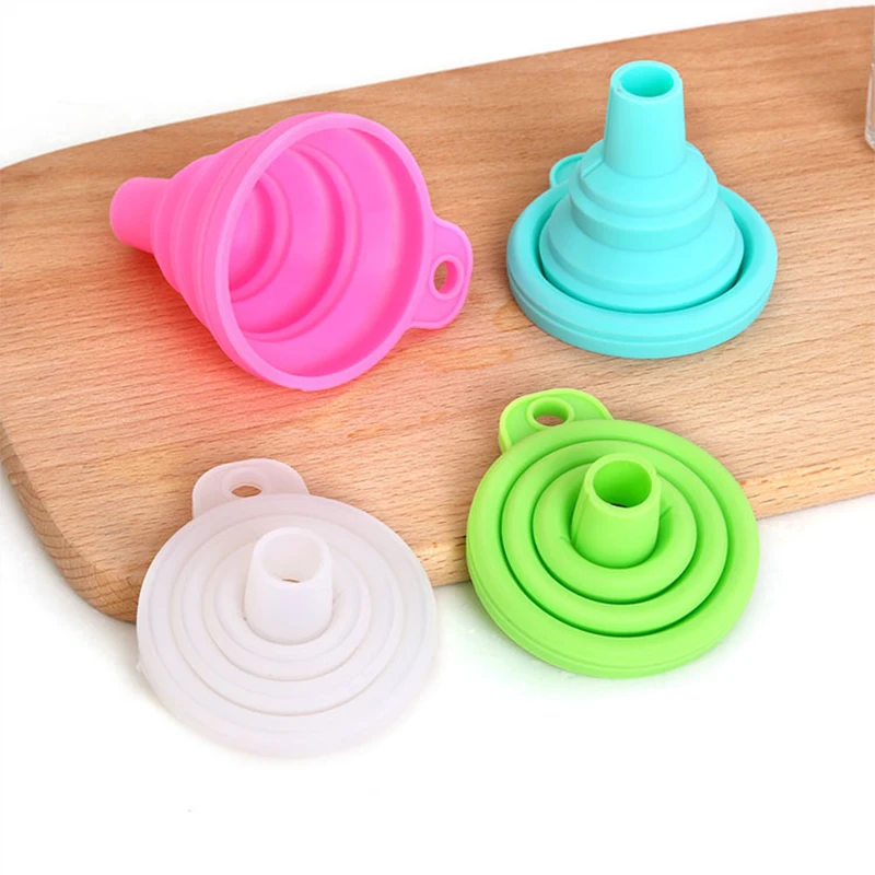 Высококачественная Складная воронка из пищевого силикона складная