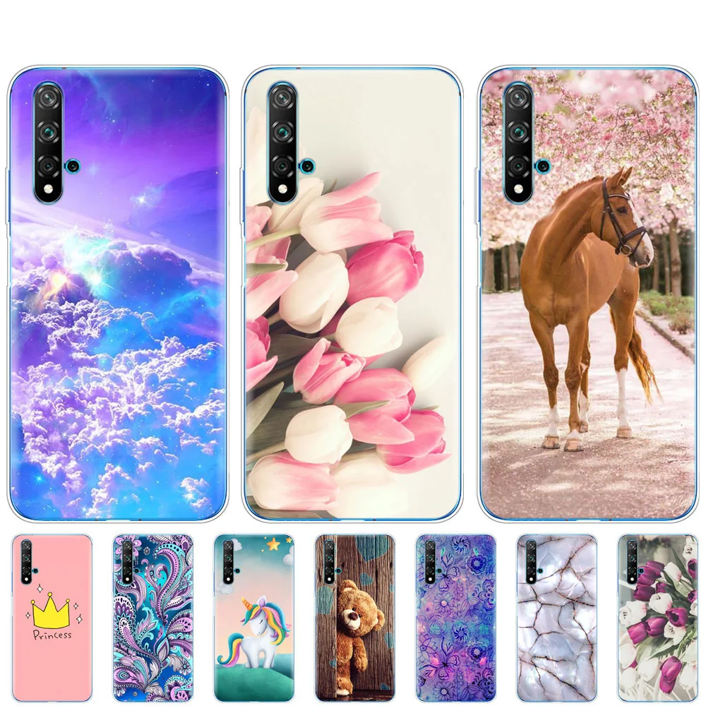 Чехол для Huawei Nova 5 T мягкий силиконовый чехол из ТПУ на заднюю панель Nova5T YAL L21 6 26