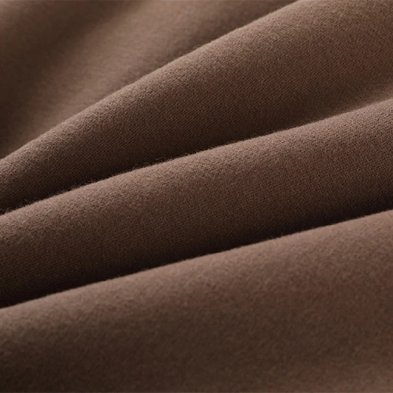 

Autumn Casual Ladies Warm Hooded Pullover Female Loose Outerwears Vintage Woman Brown Oversized Appliques Cotton Hoodies