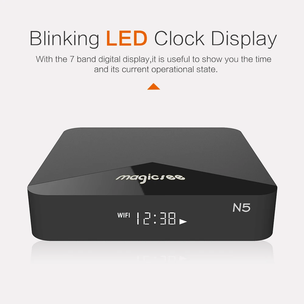 Magicsee N5 android 7,1 smart tv box Amlogic S905X четырехъядерный 2 ГБ 16 ГБ android box 2,4G+ 5G Wifi BT4.1 телеприставка 4k медиаплеер