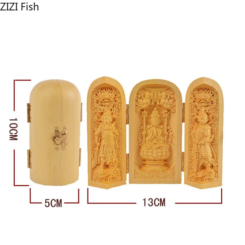 Китайские статуи для украшения самшита статуя Будды резьба по дереву