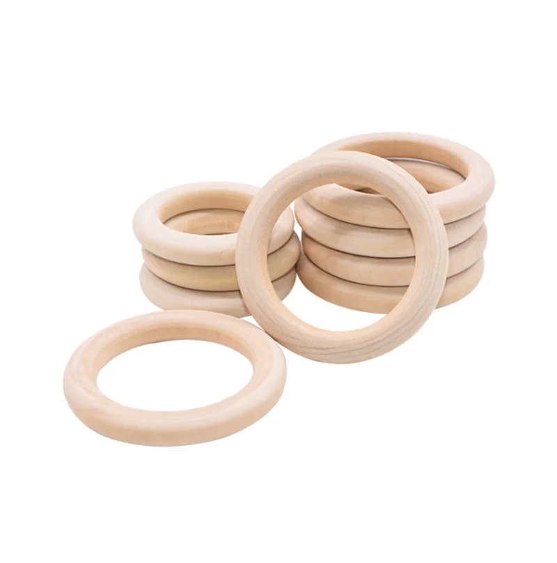 

10PCS 65MM Wooden Rings,Wood Rings Circles Unfinished Wood for Craft, Ring Pendant and Connectors Jewelry Making