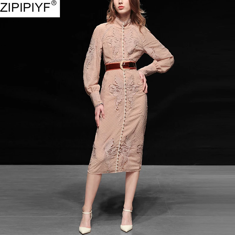 Новое поступление 2020 весеннее платье для подиума элегантное модное кружевное со