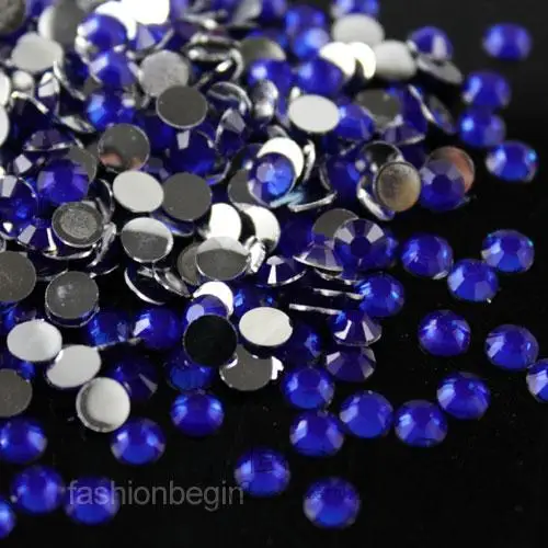 Sapphire 1000 шт 2 мм-6 мм смола с плоским основанием, не патч хрустальные стразы для одежды Декорации для ногтей блестящие DIY Ювелирные изделия и телефон - Цвет: Sapphire