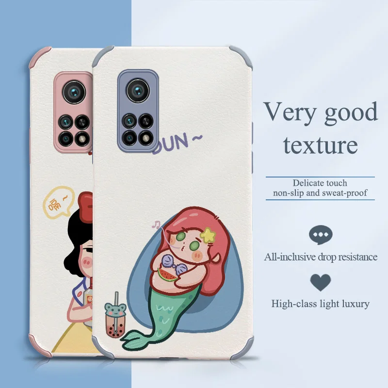 

Cartoon Princess Phone Case For Xiaomi Mi 10T 10Tlite 10TPro Pro Lite Liquid Silicone Cover