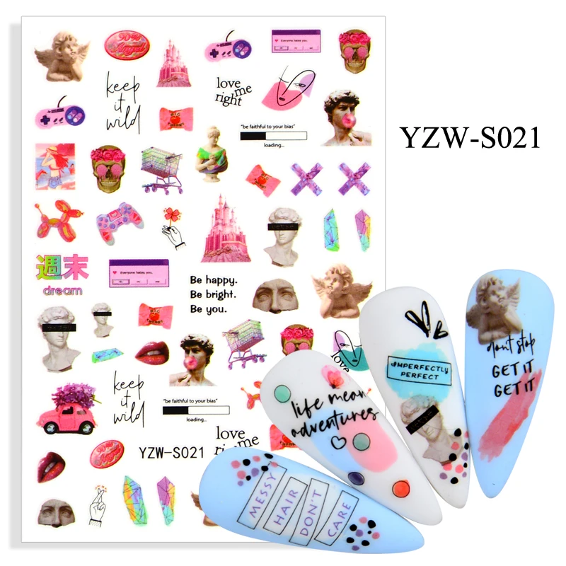 1 лист пикантные Конструкции Nail Art Стикеры Леопард абстрактная леди уход за кожей