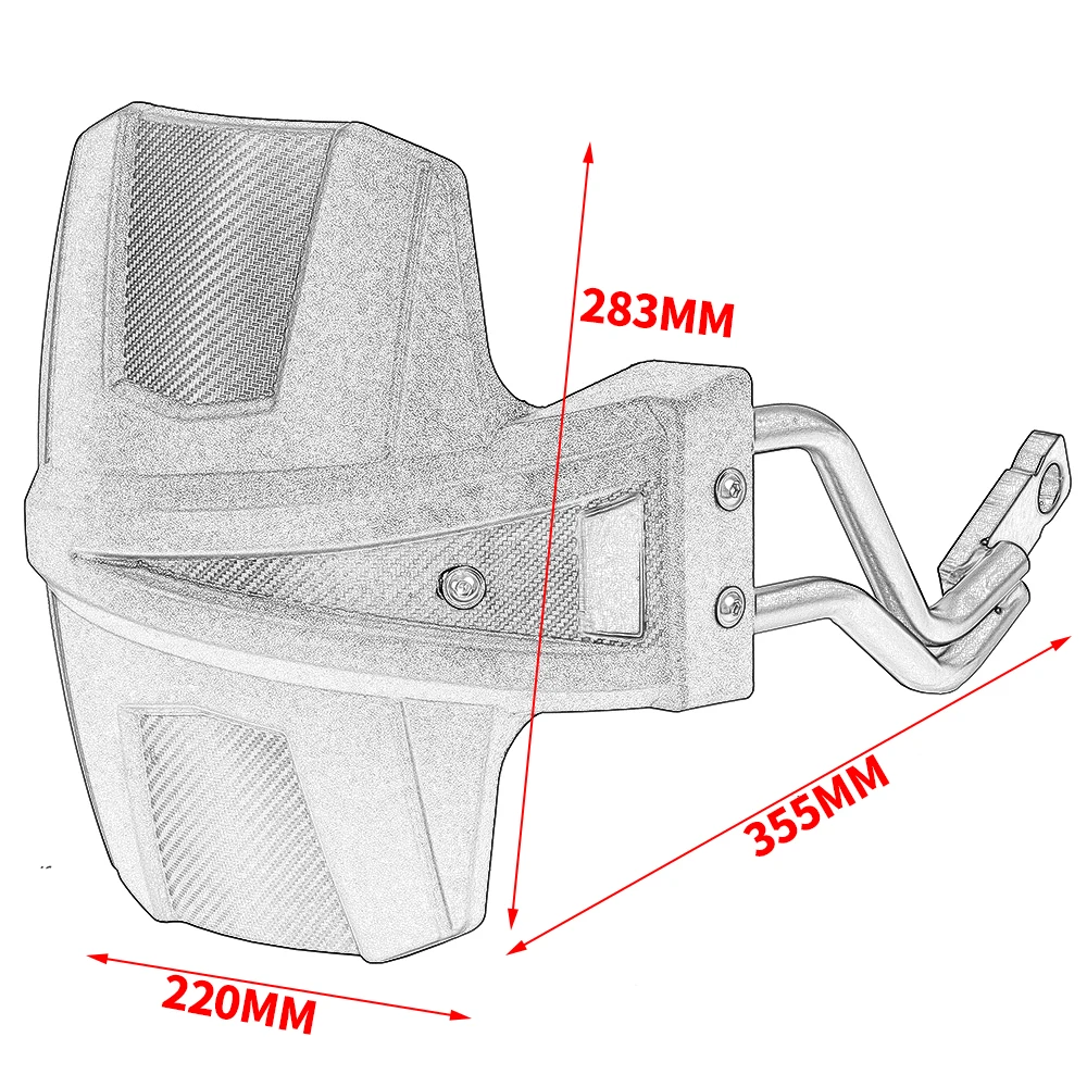 

Motorcycle Accessories Rear Wheel Fender for Honda X-ADV 750 Mudguard Splash Guard w/ Bracket 2017 2018 2019 2020 2021 XADV 750