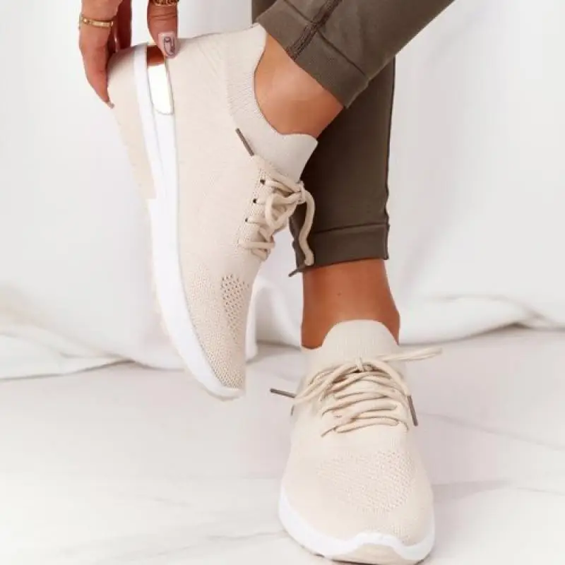 

Женские однотонные кроссовки, Вулканизированная подошва, на шнуровке, круглый носок, удобная Уличная Повседневная обувь на танкетке