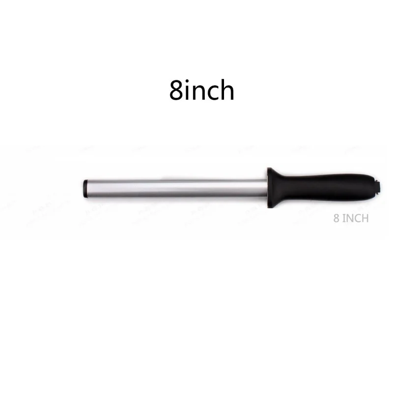 (diamond)1pcs 8/10/12 inch sharpening rod kitchen knife sharpener steel system diamond edge grind | Дом и сад