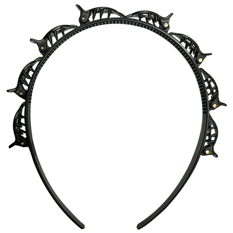 

1PC DIY Black Brown Braider Hair Clip Burst Pin Hairdo Bring Hair Hoop Multi-storey Wisp Air Weave Head Hoop Styling Tools