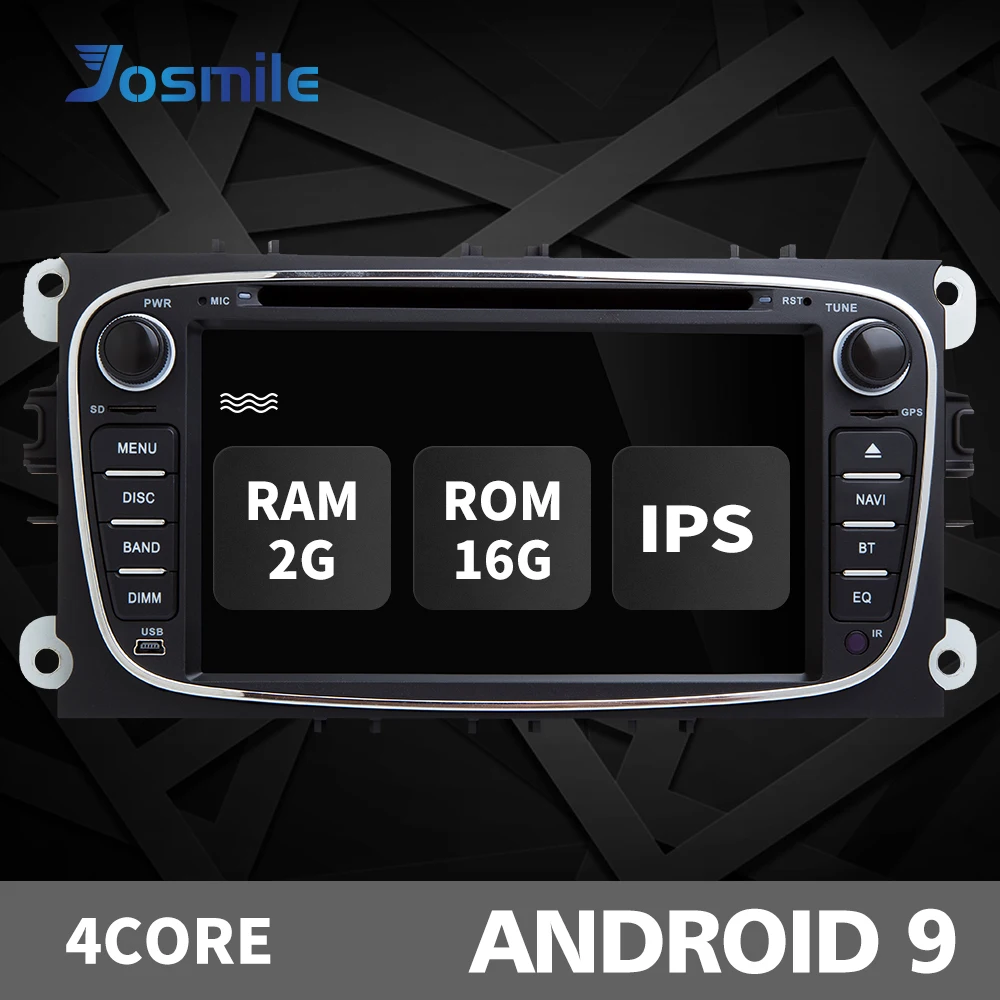2 din Android 9 автомобильный радиоприемник для Ford Focus 2 3 mk2 Kuga Mondeo 4 Fiesta Transit подключение S-C MAX Мультимедиа gps навигационный блок