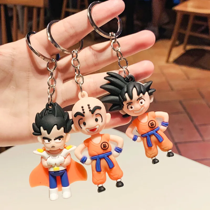 

Anime Dragon Ball Action Figure Keychains Charms Cartoon Figure Goku Cute Decoration Women Keyring Pendant Holder Toys Gifts