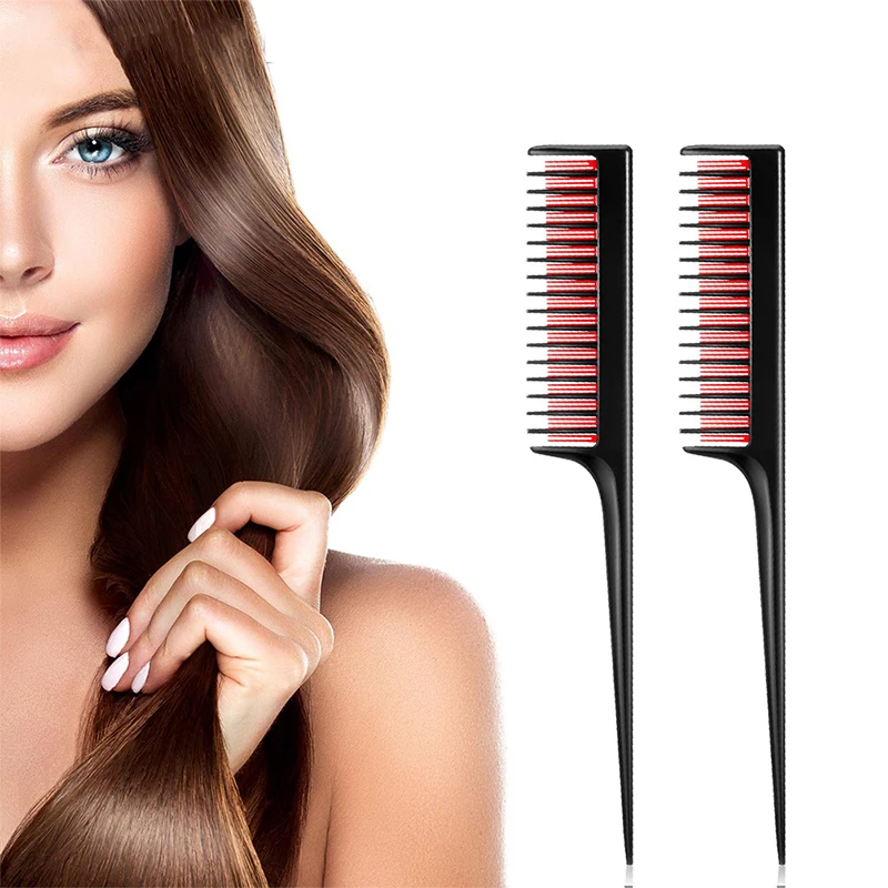 

1PC Hot Hair Comb 9-Row Detangling Hair Brush Rat Tail Comb Styling Hairbrush Straight Curly Wet Hair Scalp Massage Brush Women