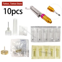 10pcs high pressurized pen gun hyaluron pen wrinkle removal hyaluronic pen for lip filler injection syringe needle ampoule head