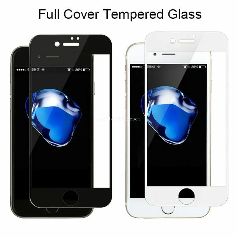 Закаленное стекло 9H с полным покрытием для iPhone 7 8 6 6s Plus защитная пленка экрана X XS