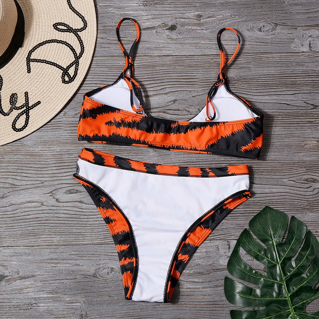 

2020 Women's Sexy High Waist Leopard Print Bikini Set Two Piece Swimsuit Female Push Up Beachwear #W