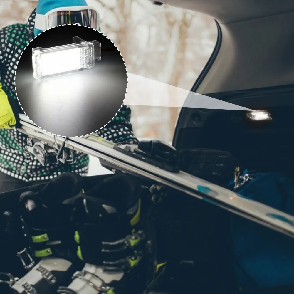 

2Pcs PC LED Luggage Trunk Lamp Waterproof Dust-proof Interior Dome Light for Skoda Octavia Fabia Superb Roomster Kodiaq Yeti