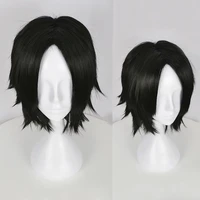 one piece portgas d ace short black wig heat resistant synthetic hair cosplay wigs wig cap