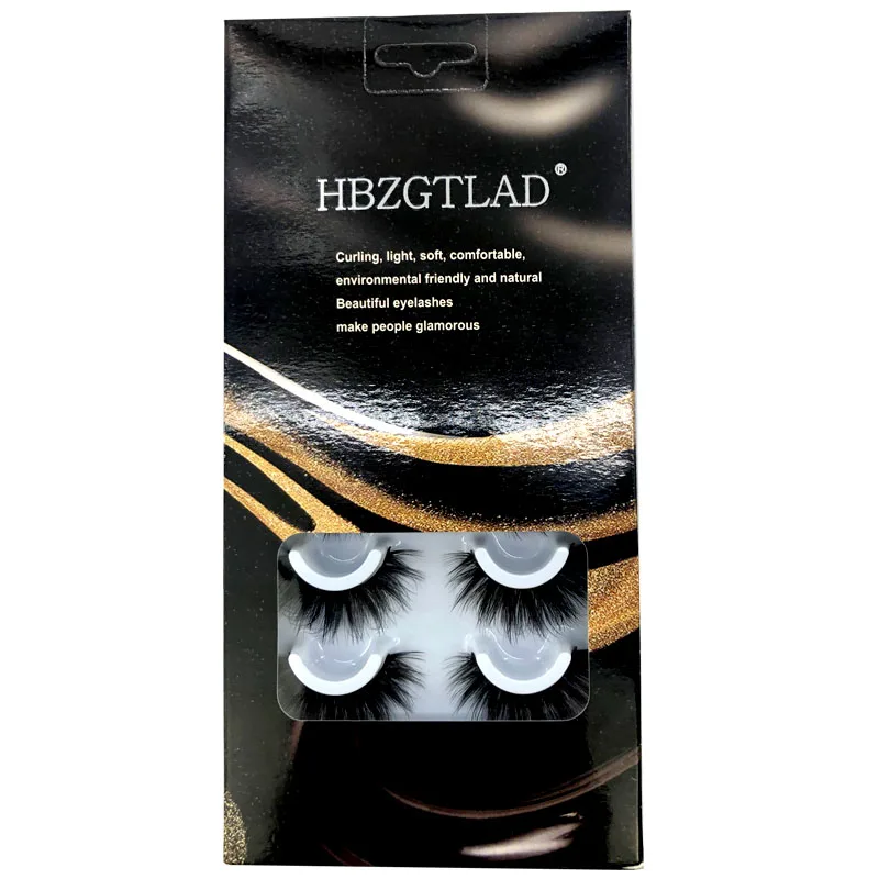 HBZGTLAD 16 пар 3D накладные ресницы из норкового волоса натуральные/толстые длинные