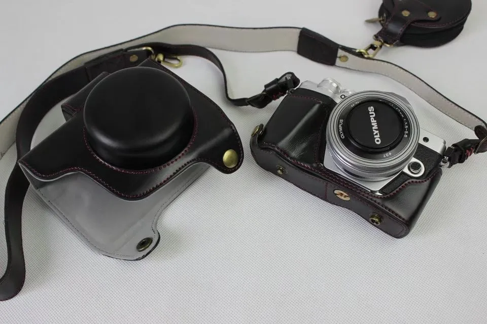 Новые роскошные из искусственной кожи Камера чехол сумка для цифровой камеры