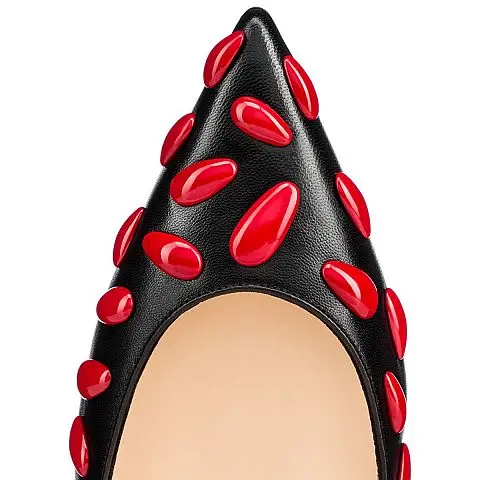 

Ladies Mules Pumps Sexy Platform Clear Luxury Pumps Casual Women High Heels 8 10 12cm Red Bottom Wedding Party Dress Shoes