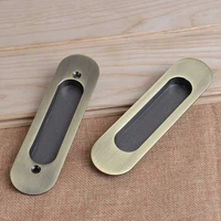 2pcs hidden zinc alloy recessed pull sliding door handles bedroom cabinet handle furniture hardware