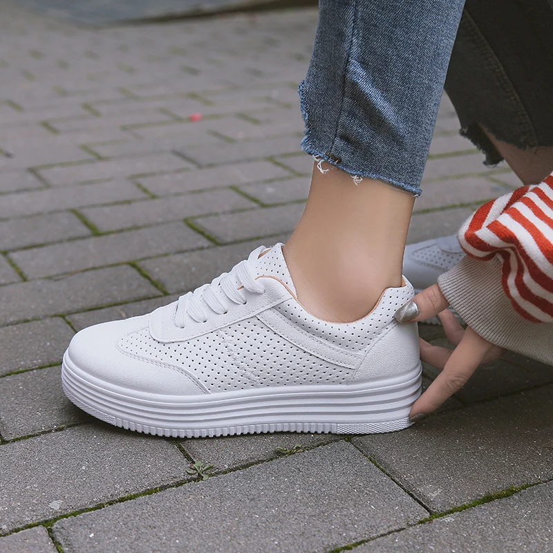 Sapato feminino; женская обувь для тенниса; Tenis Blancos; износостойкая резиновая обувь для бега; женская кожаная обувь на плоской подошве; женская спортивная обувь; 7