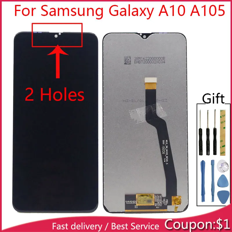 Для Samsung Galaxy A10 A105 A105F SM / M105F M10 M105 ЖК дисплей с сенсорной панелью дигитайзер экран в