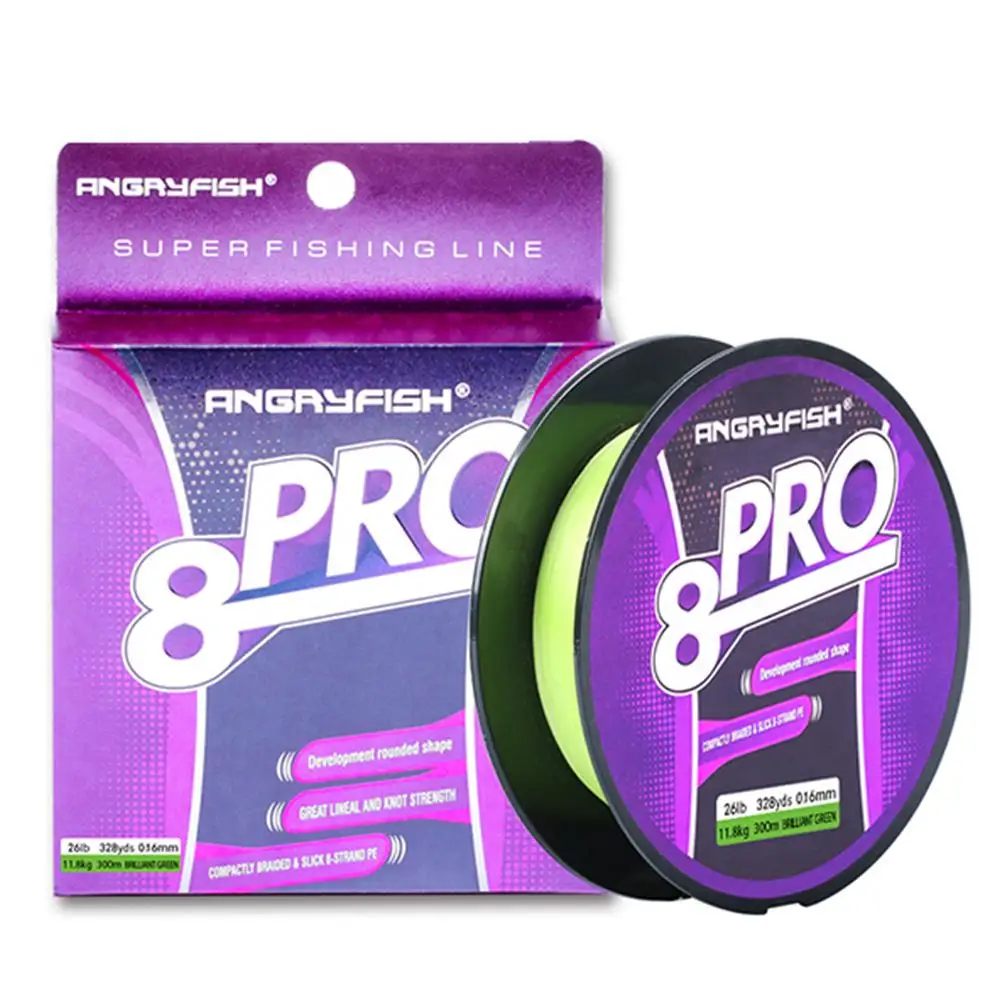 Angryfish Pro 8x300 м плетеная рыболовная леска высокая прочность невероятная сверхлеска