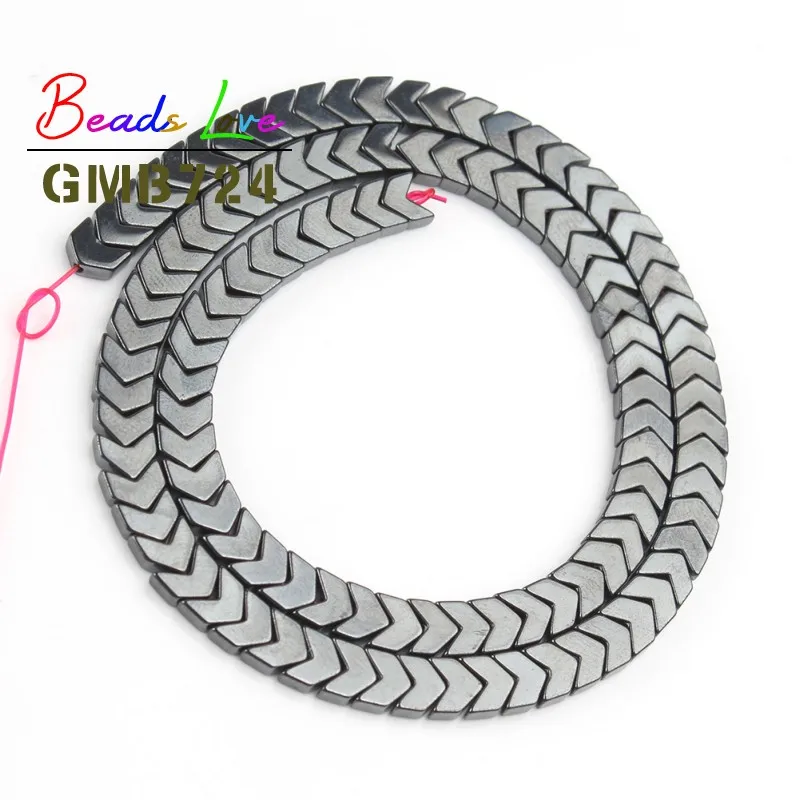 Черные гематитовые бусины из натурального камня v образный вырез свободные