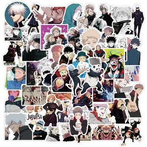 50pcs jujutsu kaisen anime stickers pack for diy stationery guitar bicycle skateboard phone laptop suitcase waterproof sticker free global shipping