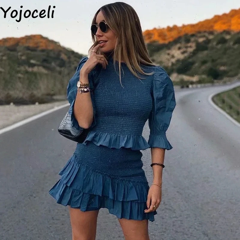 Yojoceli сексуальное элегантное облегающее платье с цветочным принтом женское