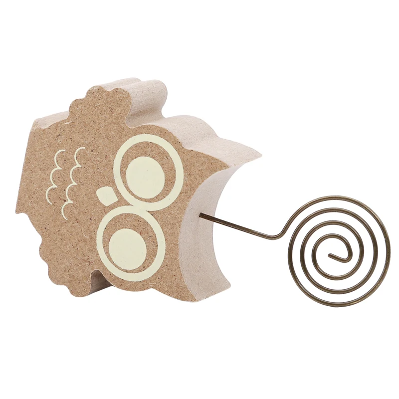 Милые деревянные грибы Ежик сова дерево Мемо Клещи Зажим держатель маленькие