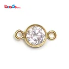 Золотистый кристаллический соединитель Beadsnice ID40060smt2 для изготовления браслетов или ожерелий, минималистичные украшения