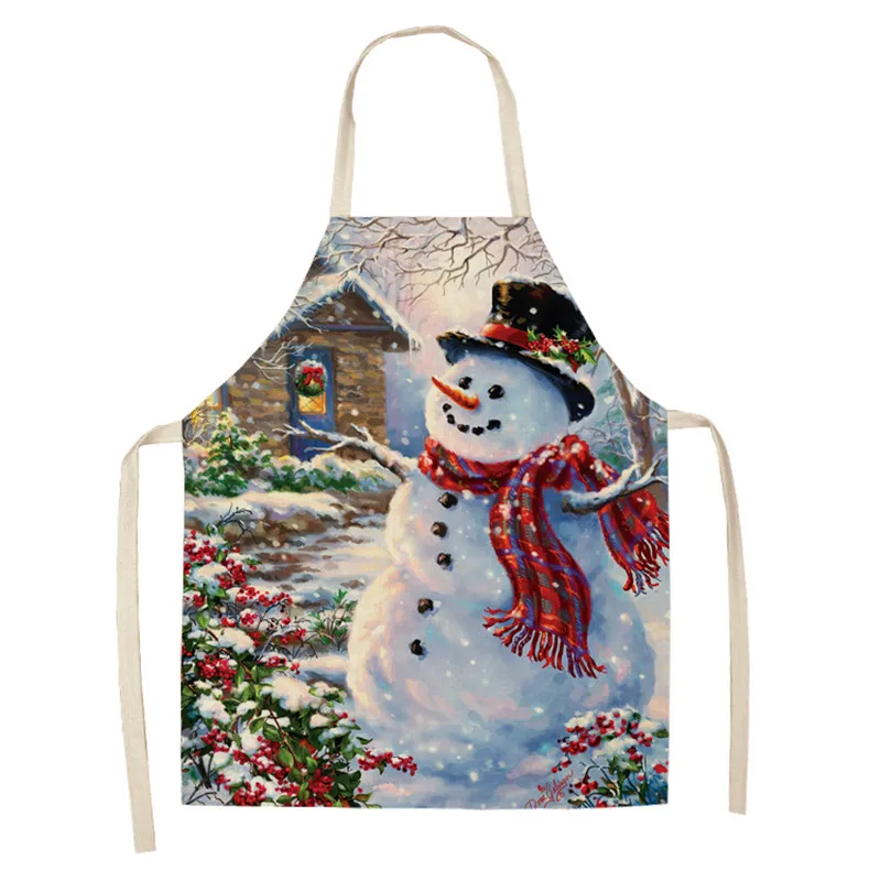 Рождественский хлопковый льняной носок с Санта Клаусом противообрастающий