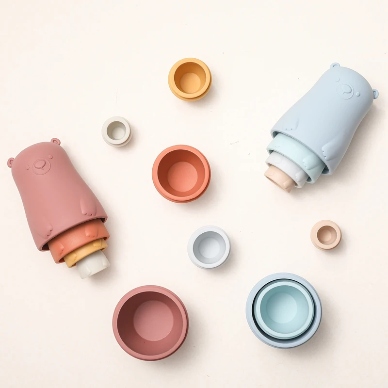 4 шт. новый силиконовый игрушка Матрешка Русская кукла игрушки Детские